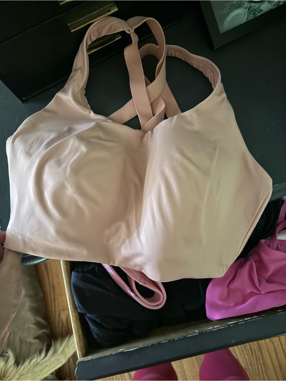 lululemon athletica Pale Blush Cross-Back Support Bralette